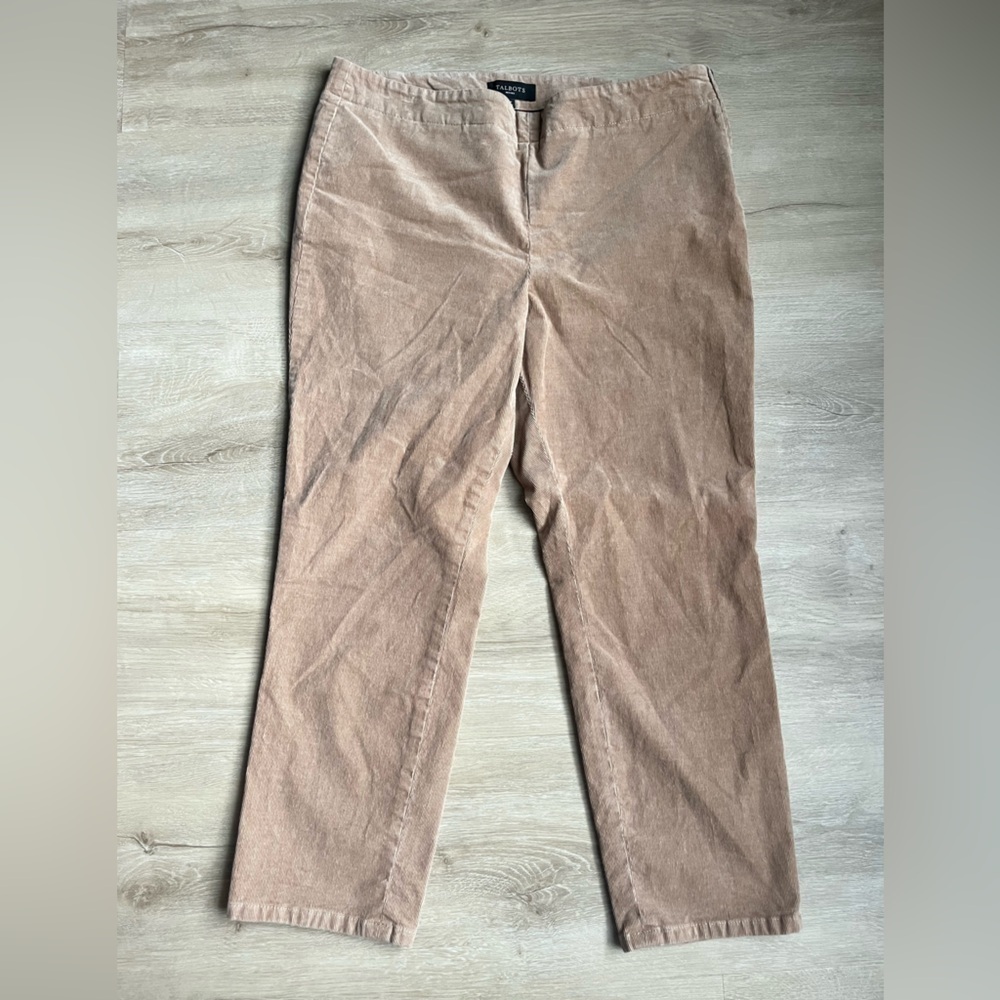 Talbots Tan Heritage Corduroy pants SZ 16P